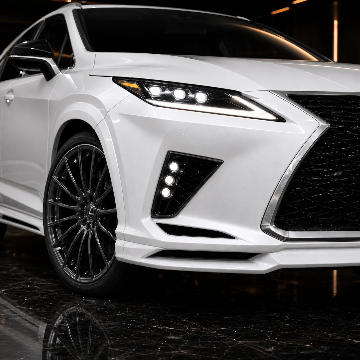 Lexus RX300 standard front under and six-lamp garnish AI concept detail