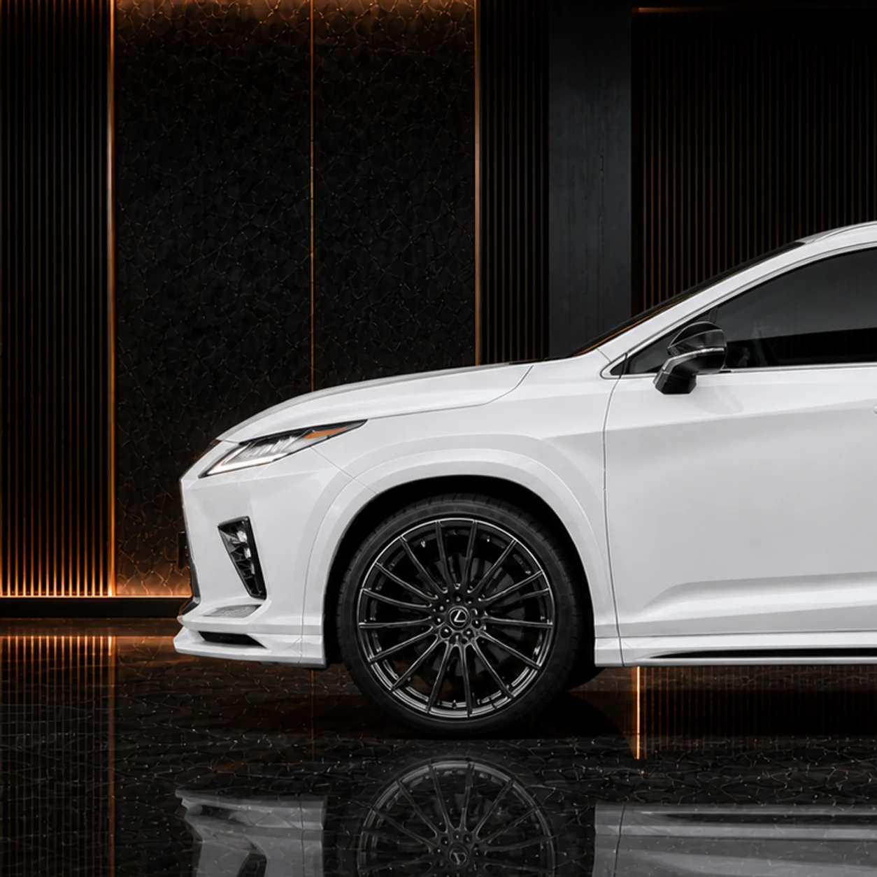 Lexus RX300 graphite wheel, 8–10 mm replacement arch and side under AI concept detail