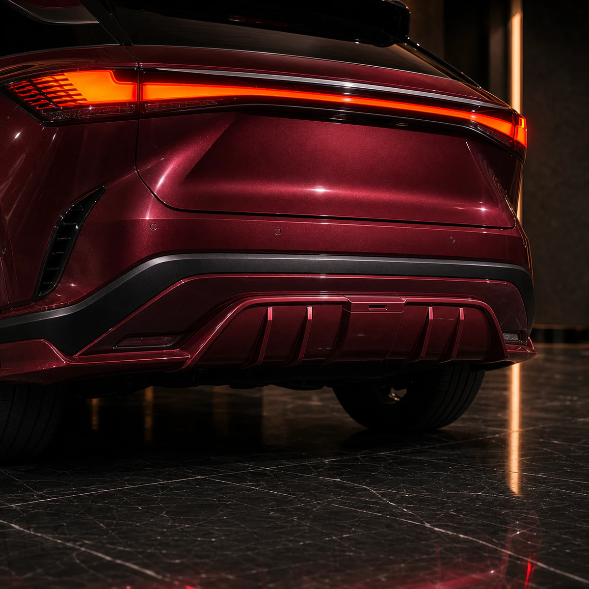 Lexus RX350 Version L rear under and bumper garnish AI concept detail