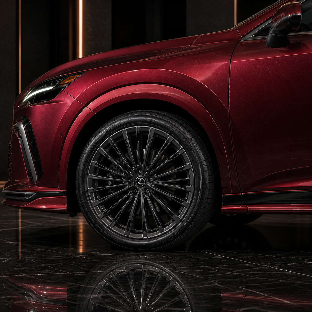 Lexus RX350 Version L +10 mm arch and side diffuser AI concept detail