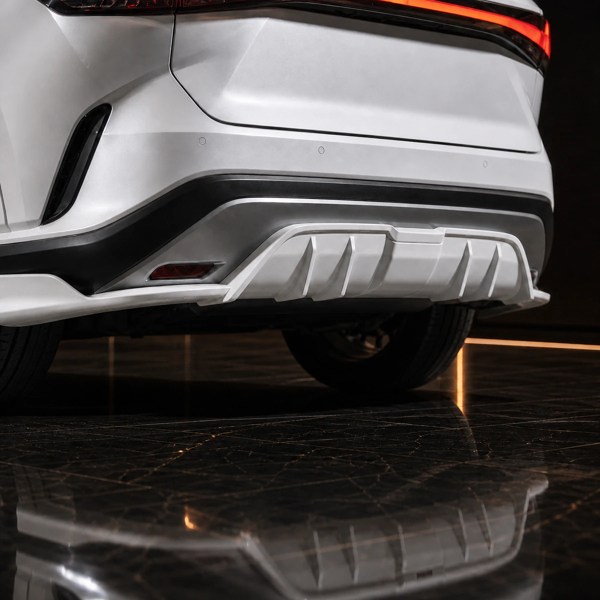 Lexus RX450h+ Version L rear under and bumper garnish AI concept detail