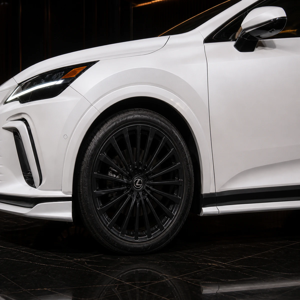 Lexus RX450h+ Version L +10 mm arch and side diffuser AI concept detail