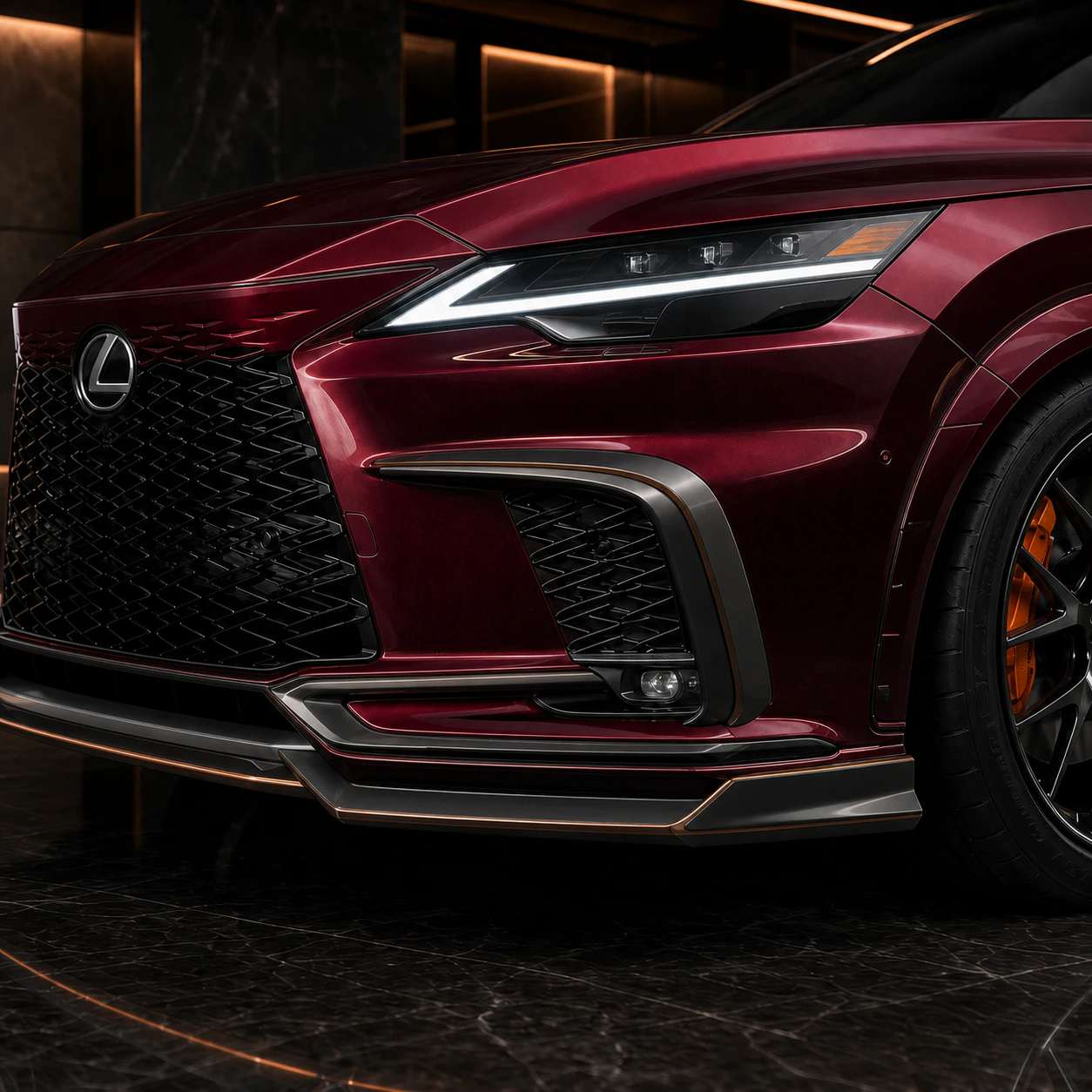 Lexus RX500h front under and bumper garnish AI concept detail