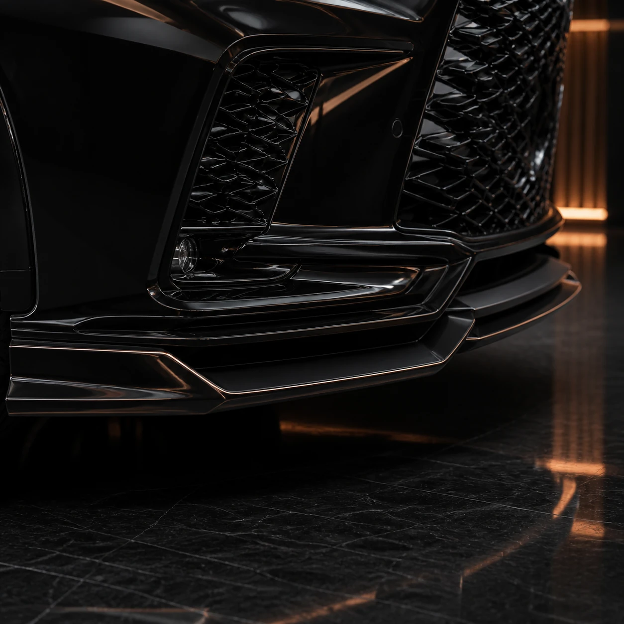Lexus RX500h F SPORT Performance three-piece front under spoiler AI concept detail