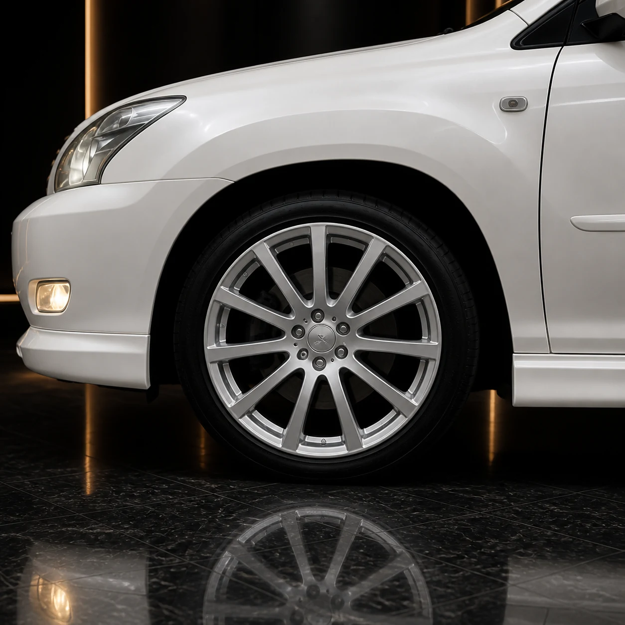 Executive Aero — Toyota Harrier 30 (2003–2013) — wheel and side detail