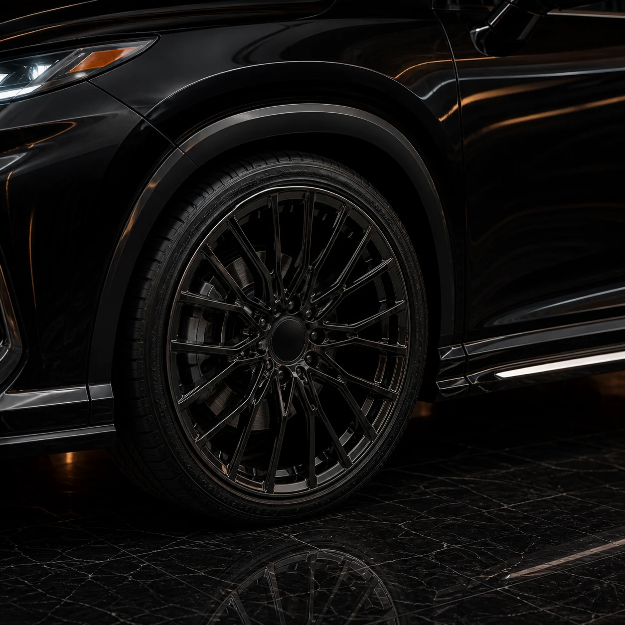 Lexus RX300 F SPORT 2019–2022 Sport Aero design concept — wheel and side-step detail