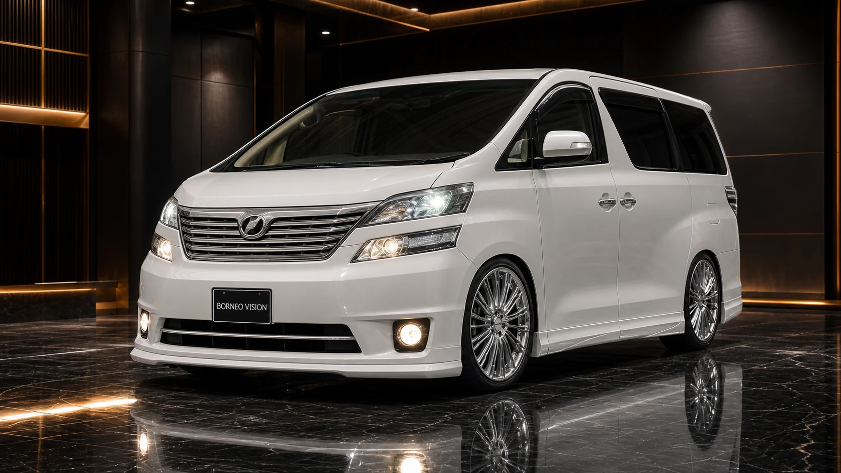 Executive Aero — Toyota Vellfire 20 V/X Pre-Facelift (2008–2011) — front three-quarter