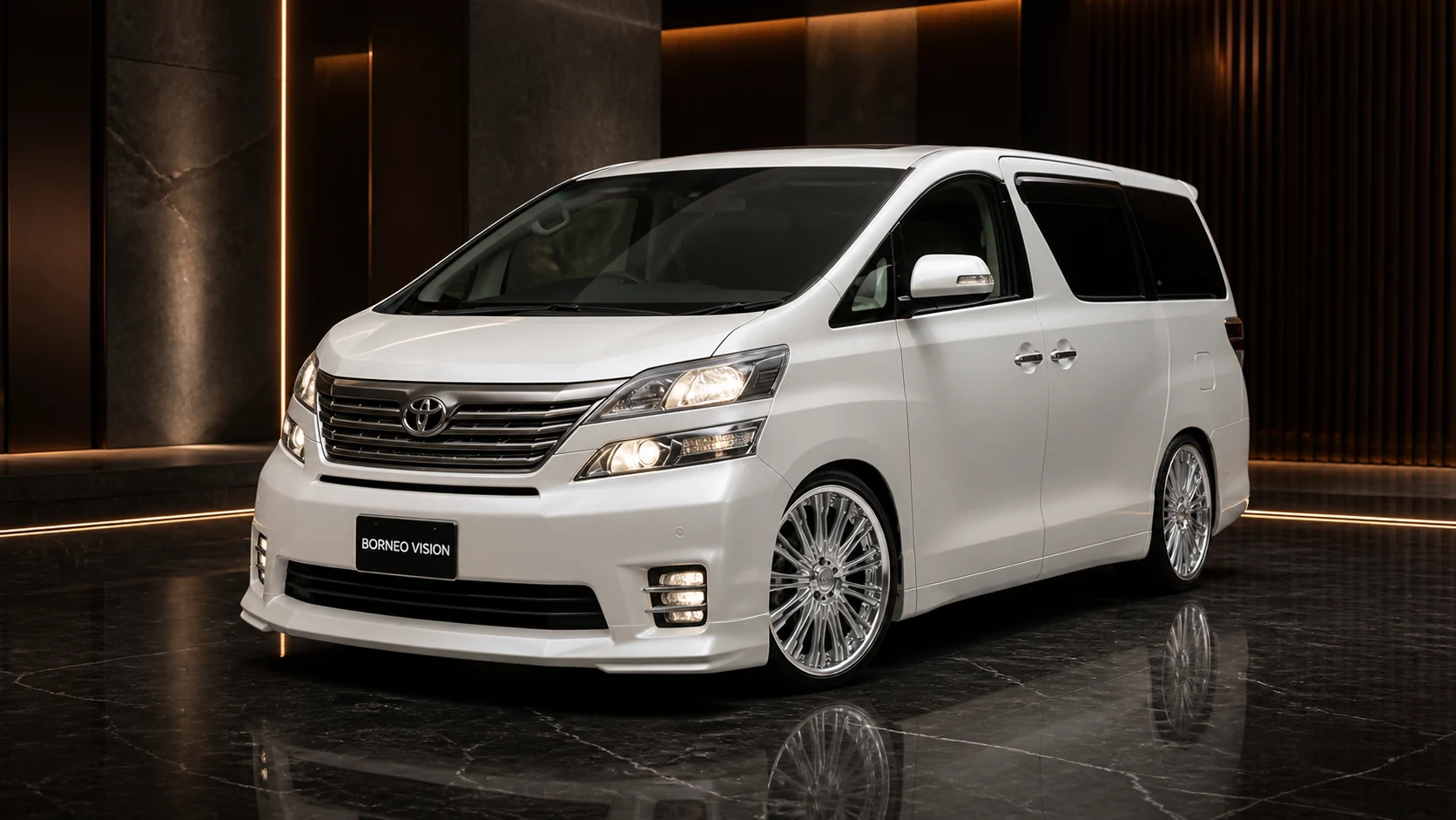 Executive Aero — Toyota Vellfire 20 Z Pre-Facelift (2008–2011) — front three-quarter