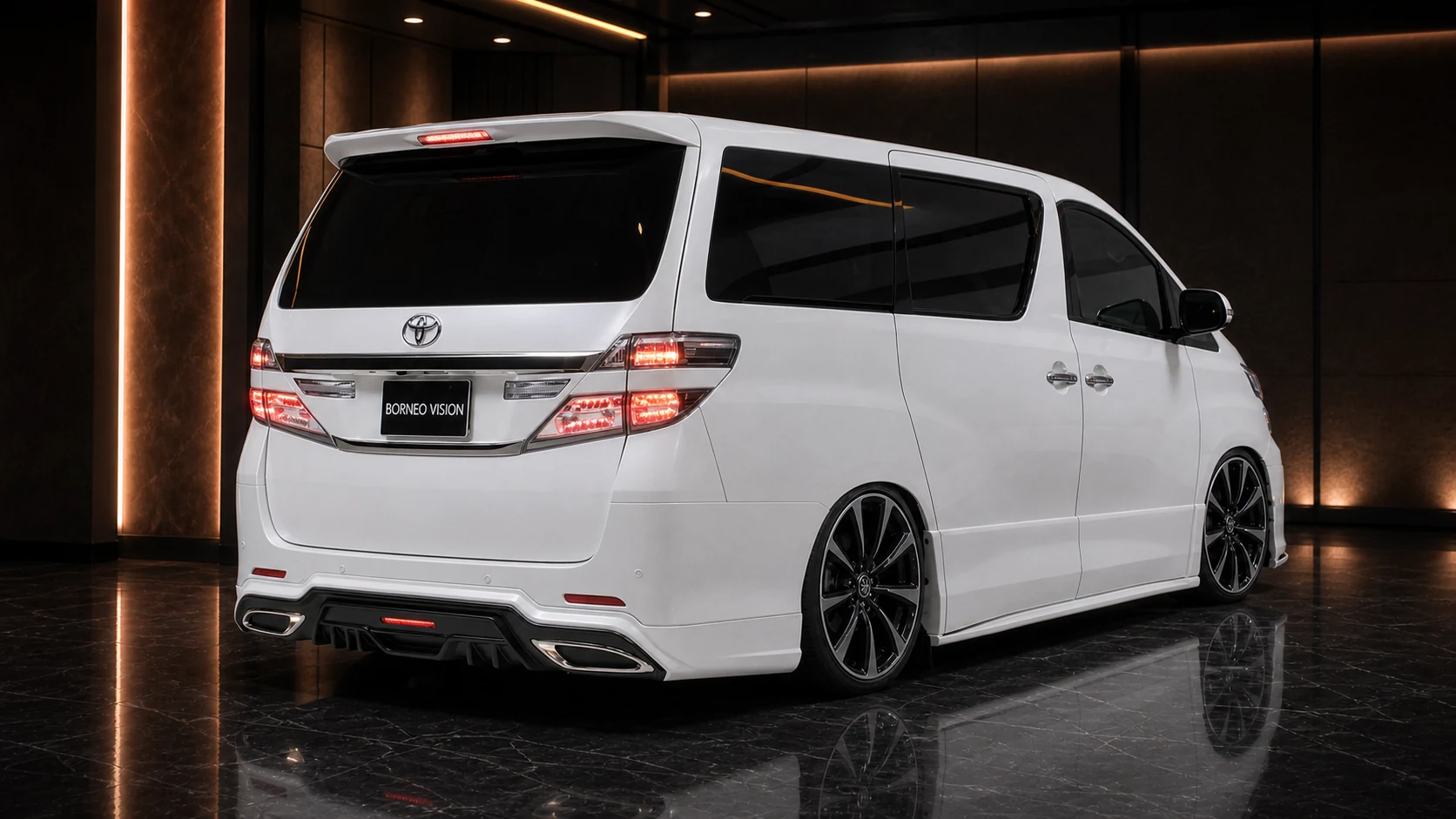Executive Aero — Toyota Vellfire 20 Z/ZR Facelift (2011–2015) — rear three-quarter