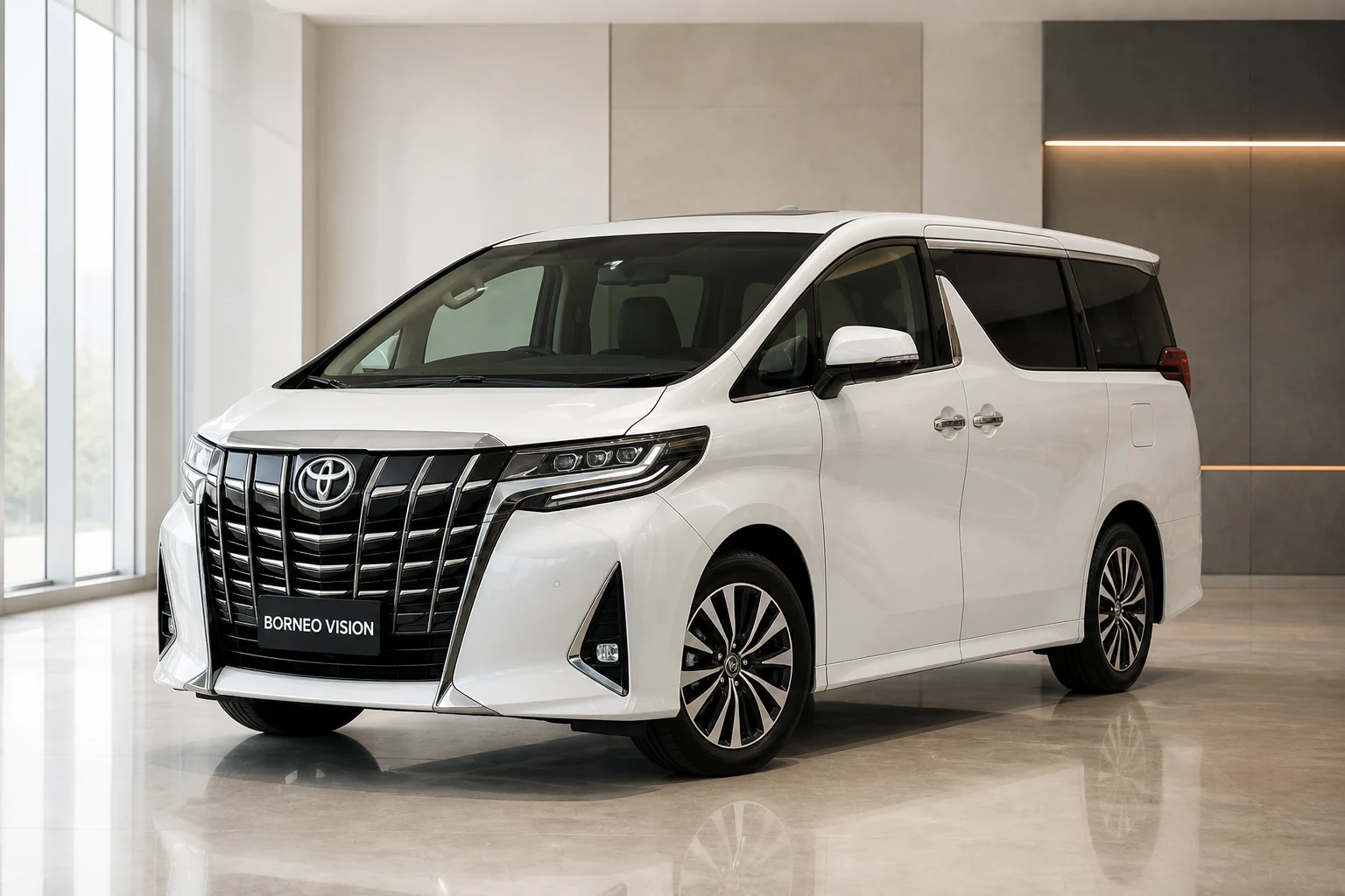 Toyota Alphard 40 Series factory-state generated reference in pearl white