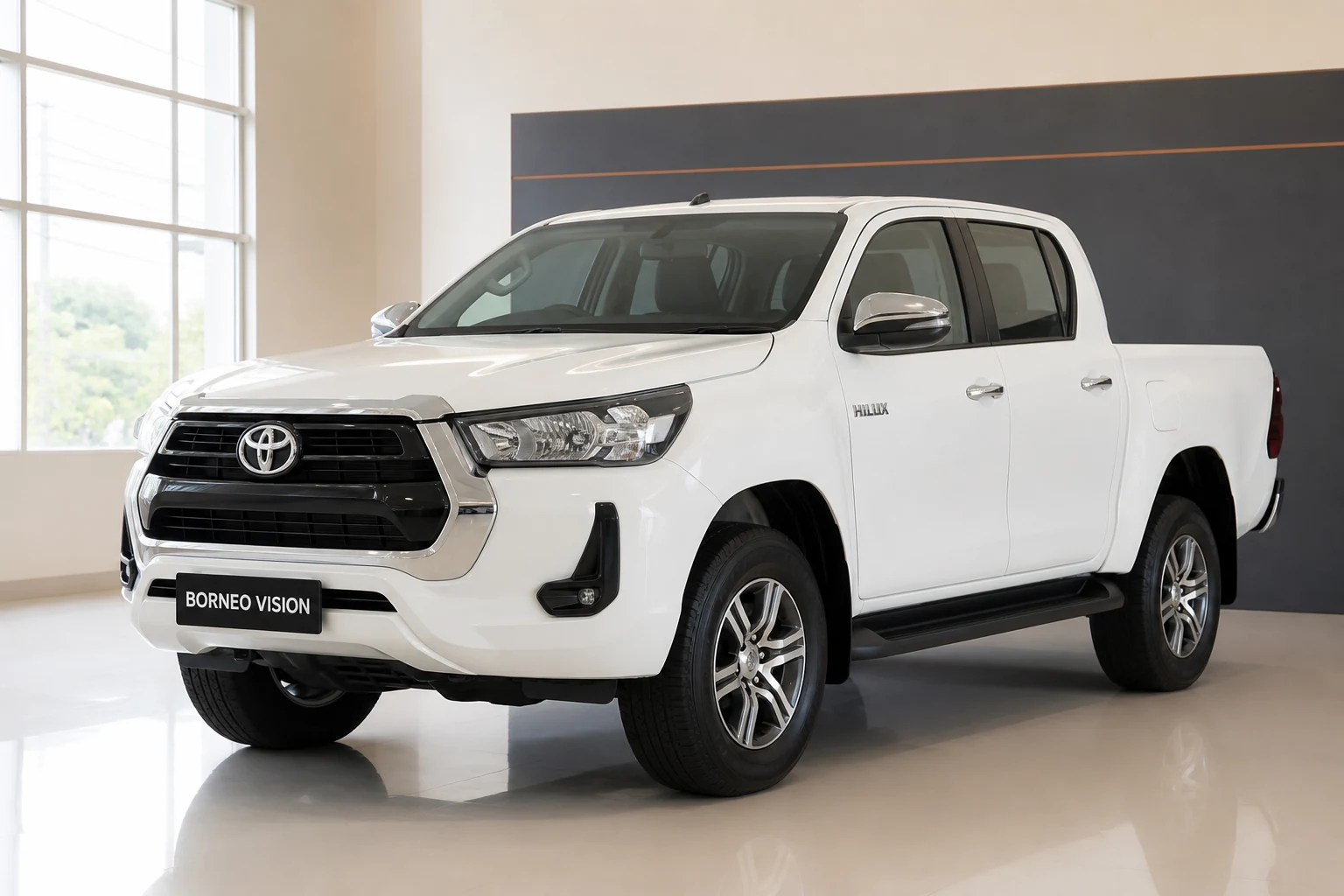 Toyota Hilux Revo factory-state generated reference in pearl white