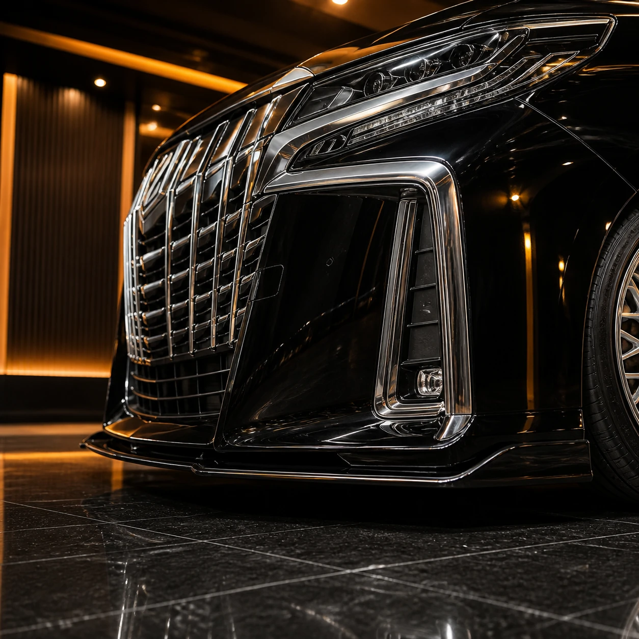 Toyota Alphard 30 facelift S Grade layered front-under AI concept detail