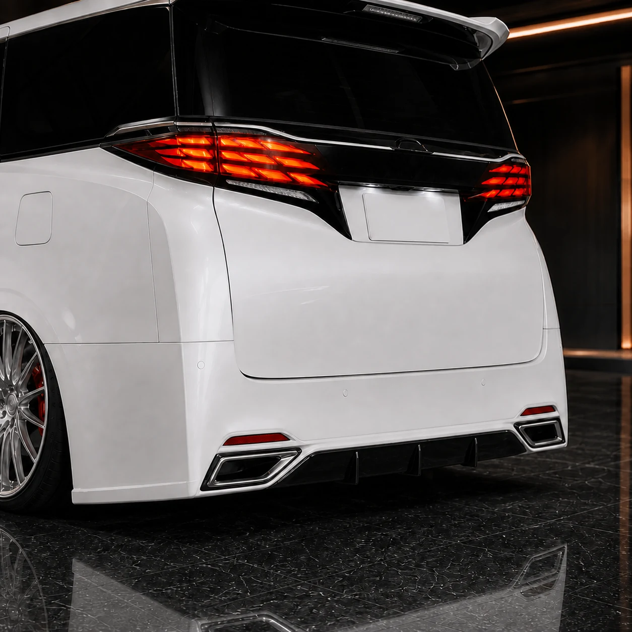 Toyota Alphard 40 Grand Executive replacement rear bumper AI concept detail