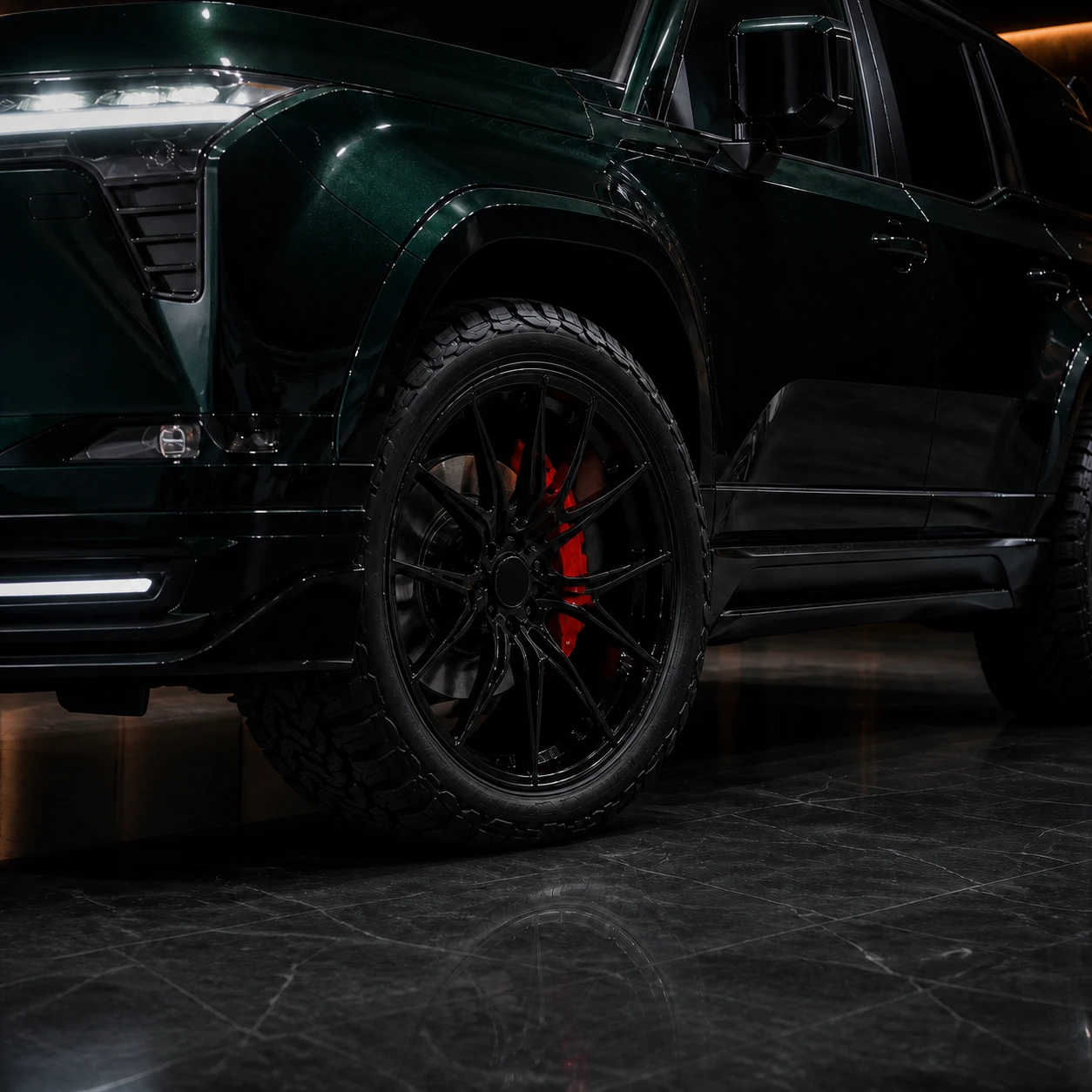 Lexus GX550 Version L Complete Wide Aero overfender wheel and side step AI concept detail