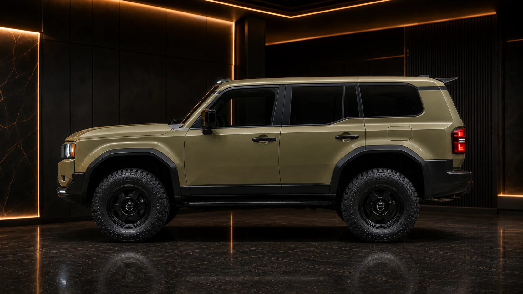 Toyota Land Cruiser 250 SPORT 20mm Wide Complete side profile AI concept visual