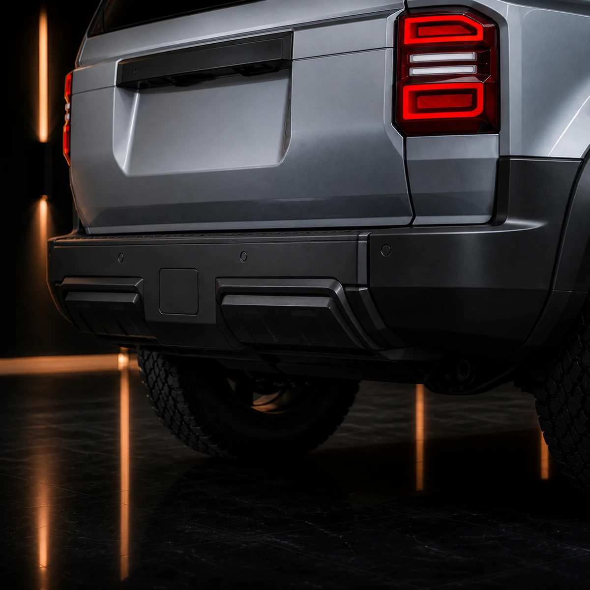 Toyota Land Cruiser 250 SPORT hitch-ready rear-garnish access-cover AI concept detail
