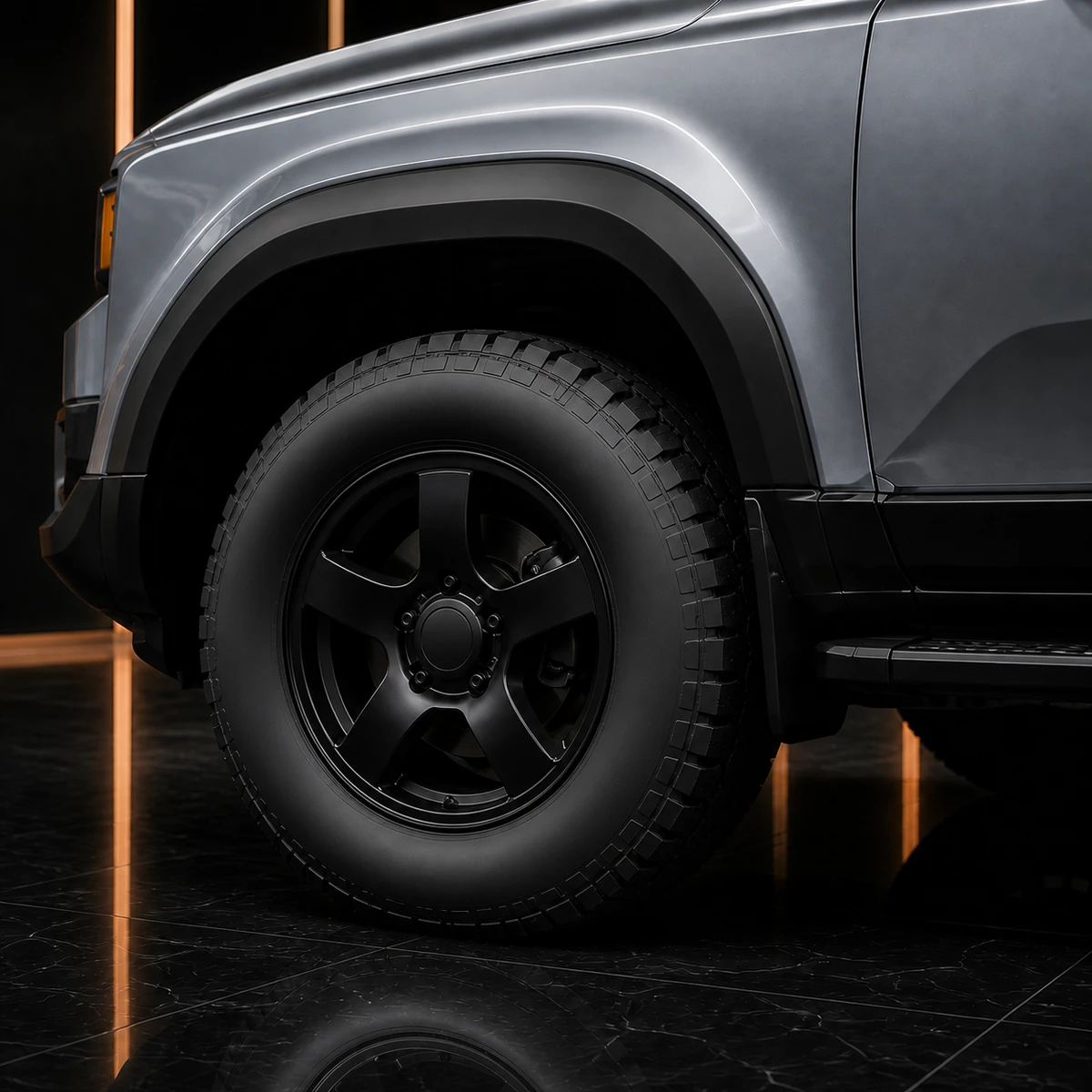 Toyota Land Cruiser 250 SPORT 35mm replacement arch and six-spoke wheel AI concept detail