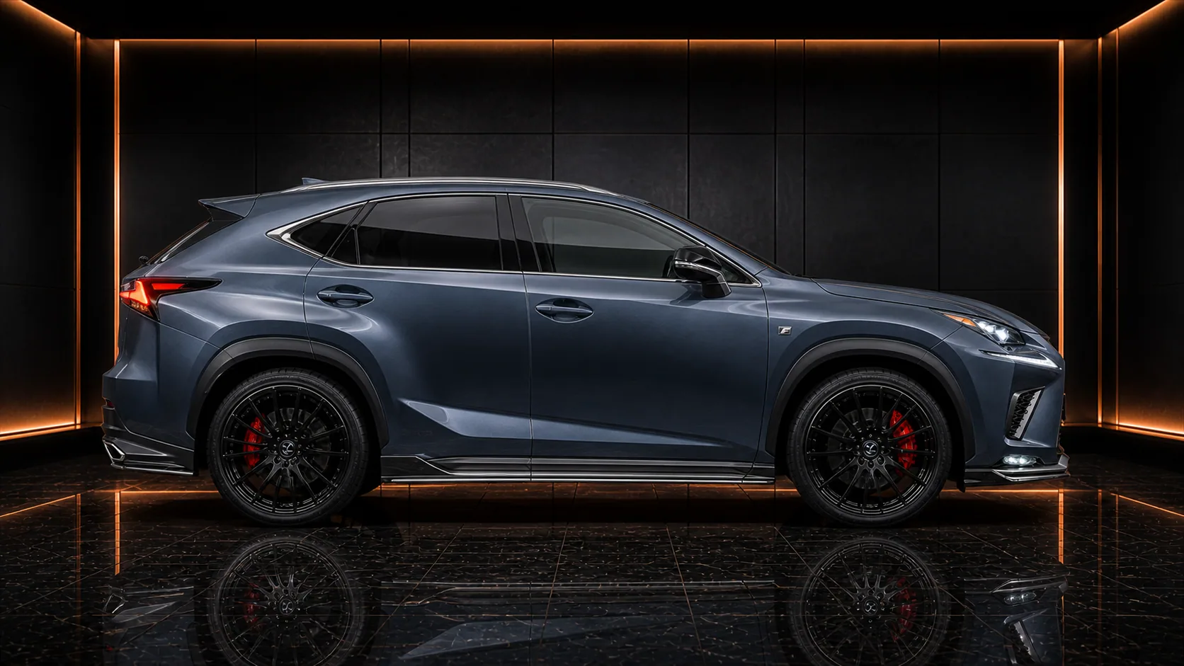 Lexus NX300 F SPORT Complete Aero side AI concept visual