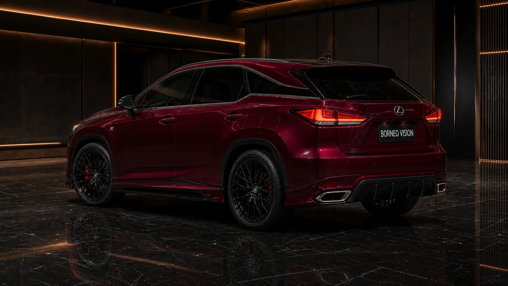 Lexus RX300 F Sport Type I 3-Piece Aero rear three-quarter AI concept visual
