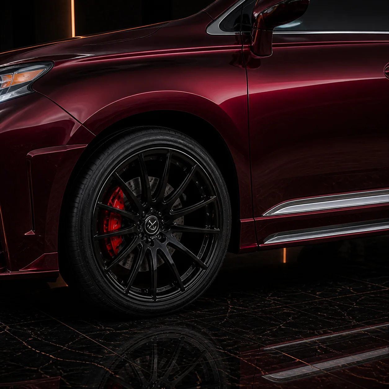 Lexus RX GT wheel and side step AI concept detail