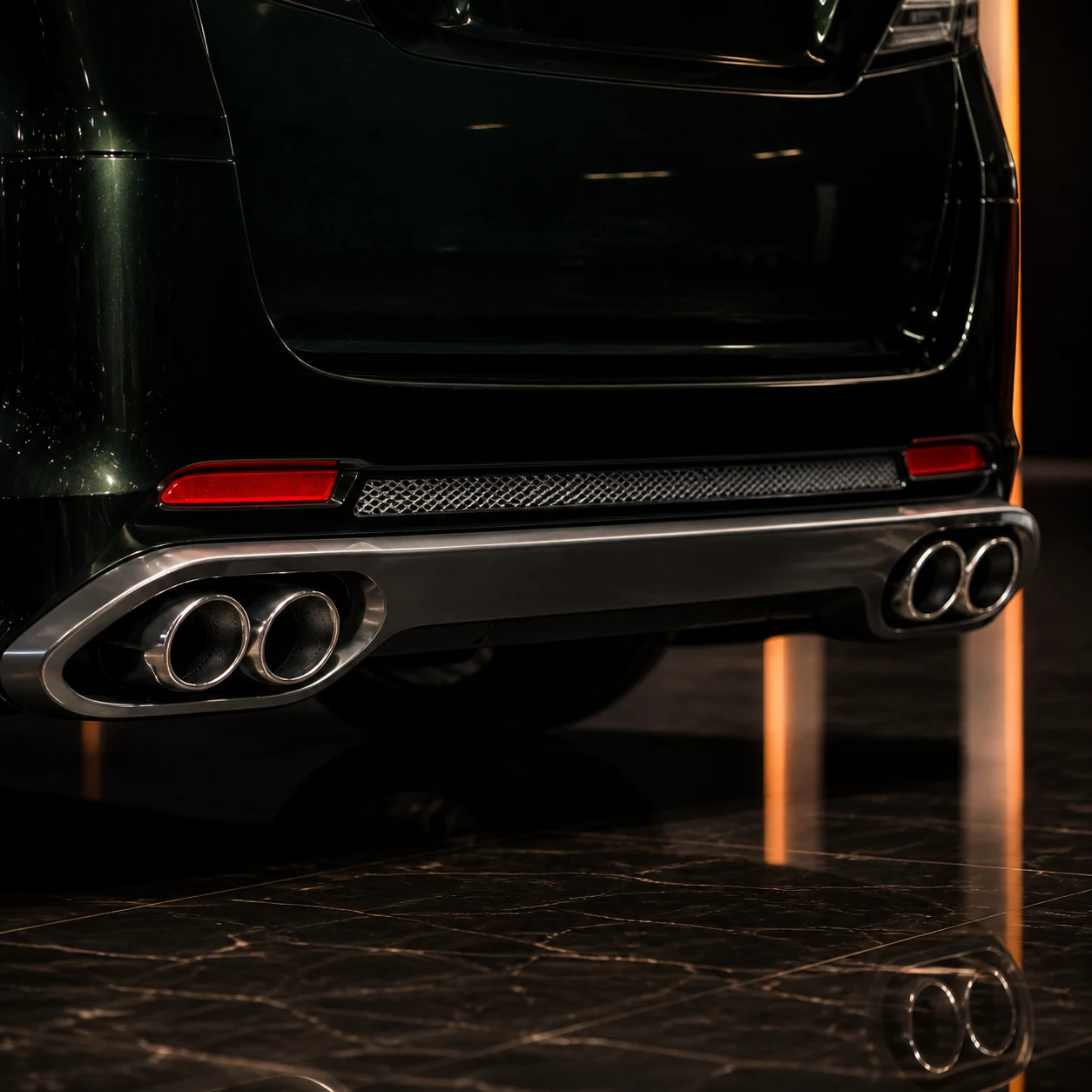 Toyota Vellfire 20 early Grand Tourer Type II four-tip D-class exhaust rear AI concept detail