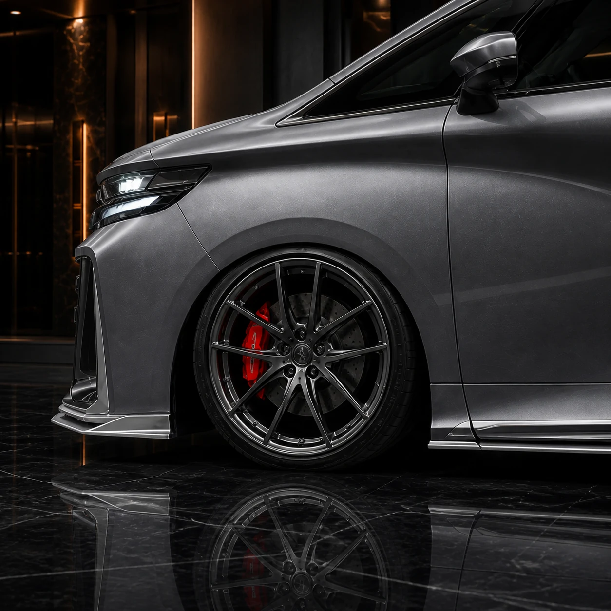 Toyota Vellfire 40 SPORT wheel arch and side spoiler AI concept detail