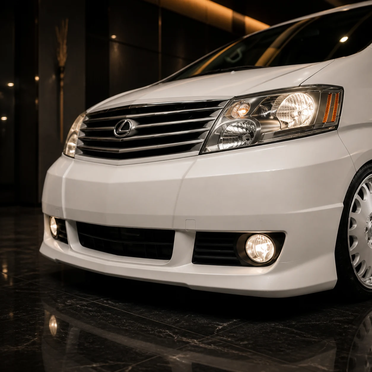 Executive Aero — Toyota Alphard 10 MS/AS Pre-Facelift (2002–2005) — front aero detail
