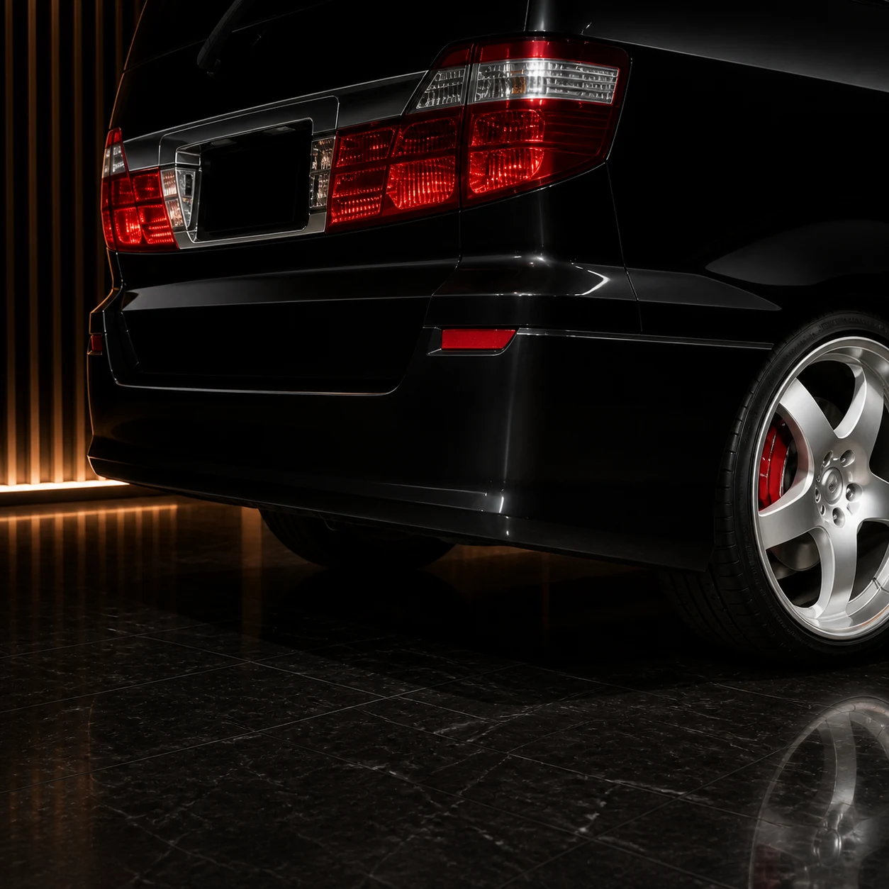 Sports Aero Front Spoiler — Toyota Alphard 10 MS/AS Pre-Facelift (2002–2005) — rear aero detail