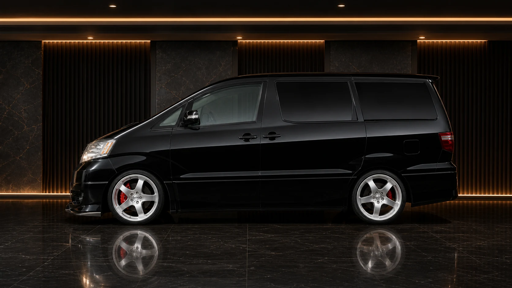 Sports Aero Front Spoiler — Toyota Alphard 10 MS/AS Pre-Facelift (2002–2005) — side profile