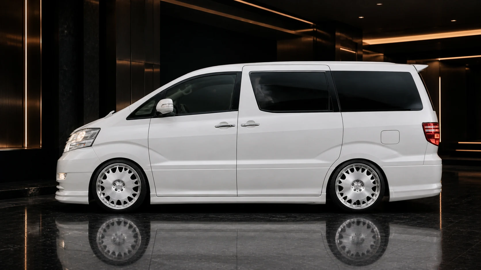 Executive Aero — Toyota Alphard 10 MZ/AZ/MX/AX Facelift (2005–2008) — side profile