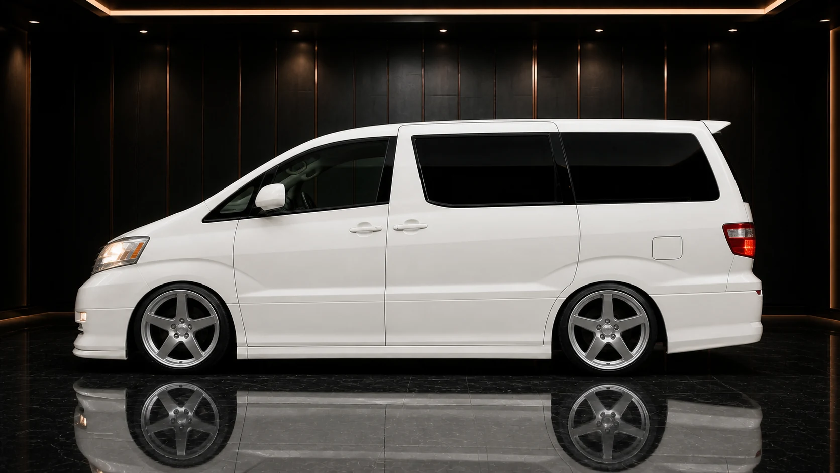 Executive Aero V1 — Toyota Alphard 10 MZ/AZ/MX/AX Pre-Facelift (2002–2005) — side profile