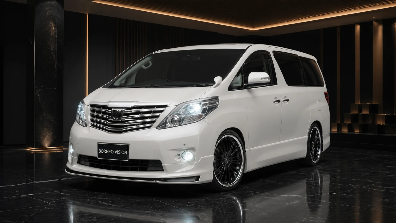 Executive Aero — Toyota Alphard 20 S Pre-Facelift (2008–2011) — front three-quarter