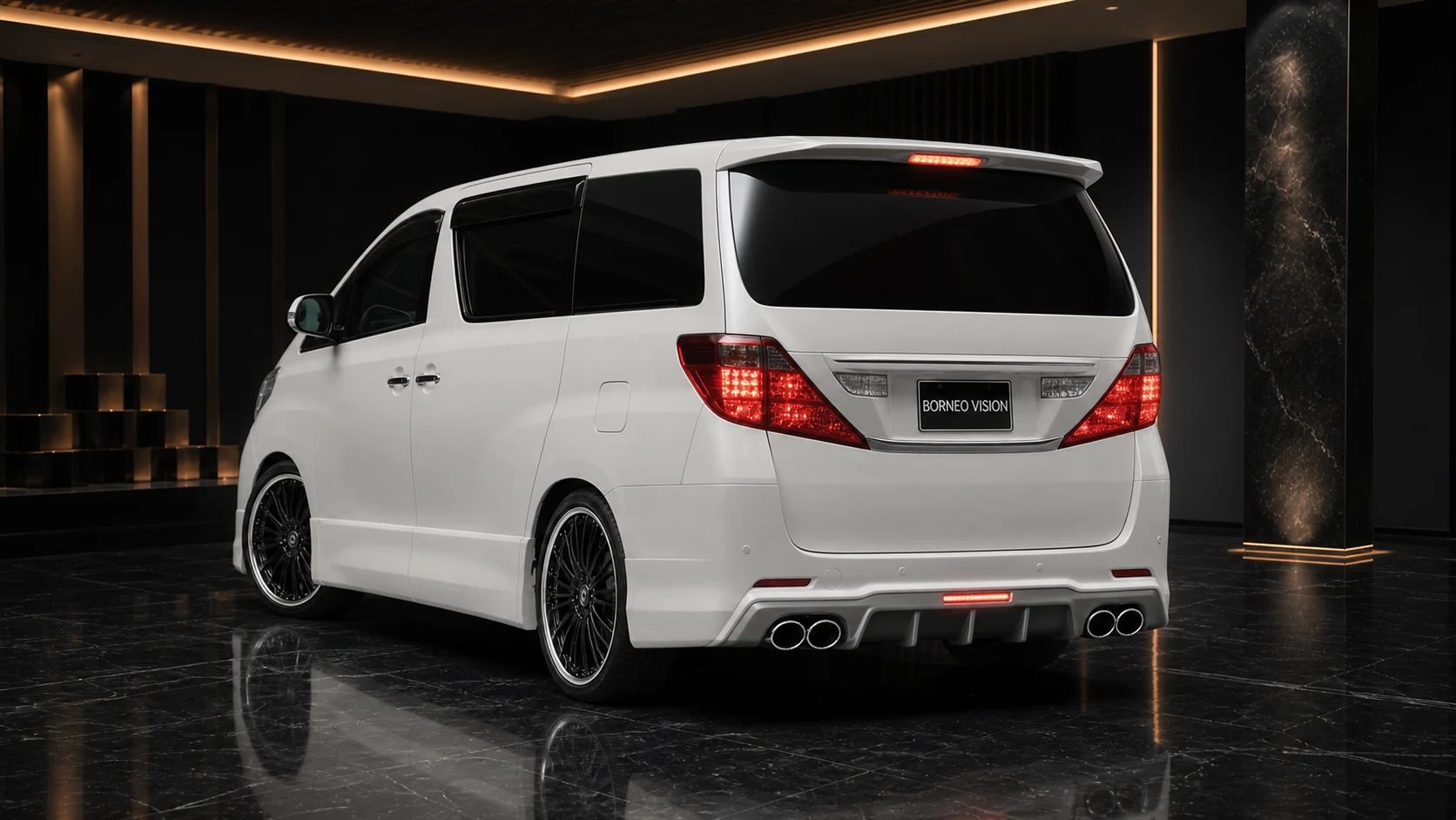 Executive Aero — Toyota Alphard 20 S Pre-Facelift (2008–2011) — rear three-quarter