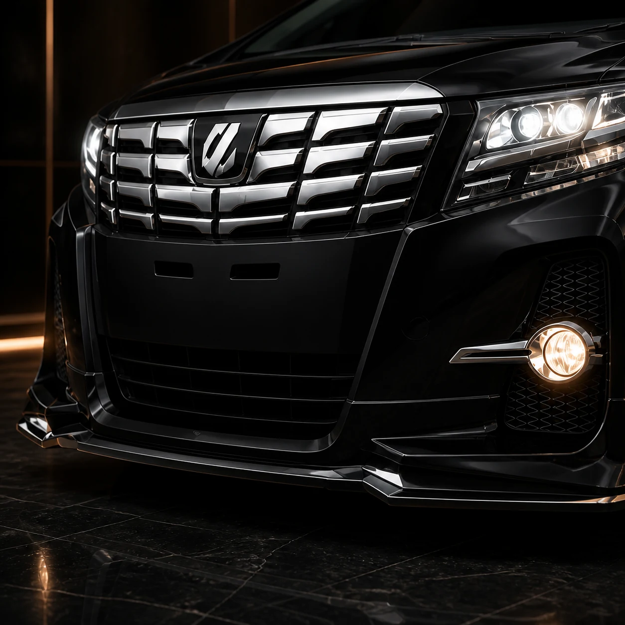 Sport Aero Half Type — Toyota Alphard 30 S/SA/SR (2015–2017) — front aero detail