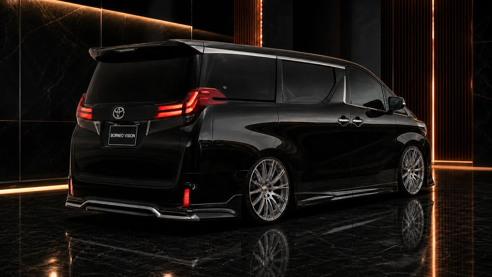 Sport Aero Half Type — Toyota Alphard 30 S/SA/SR (2015–2017) — rear three-quarter