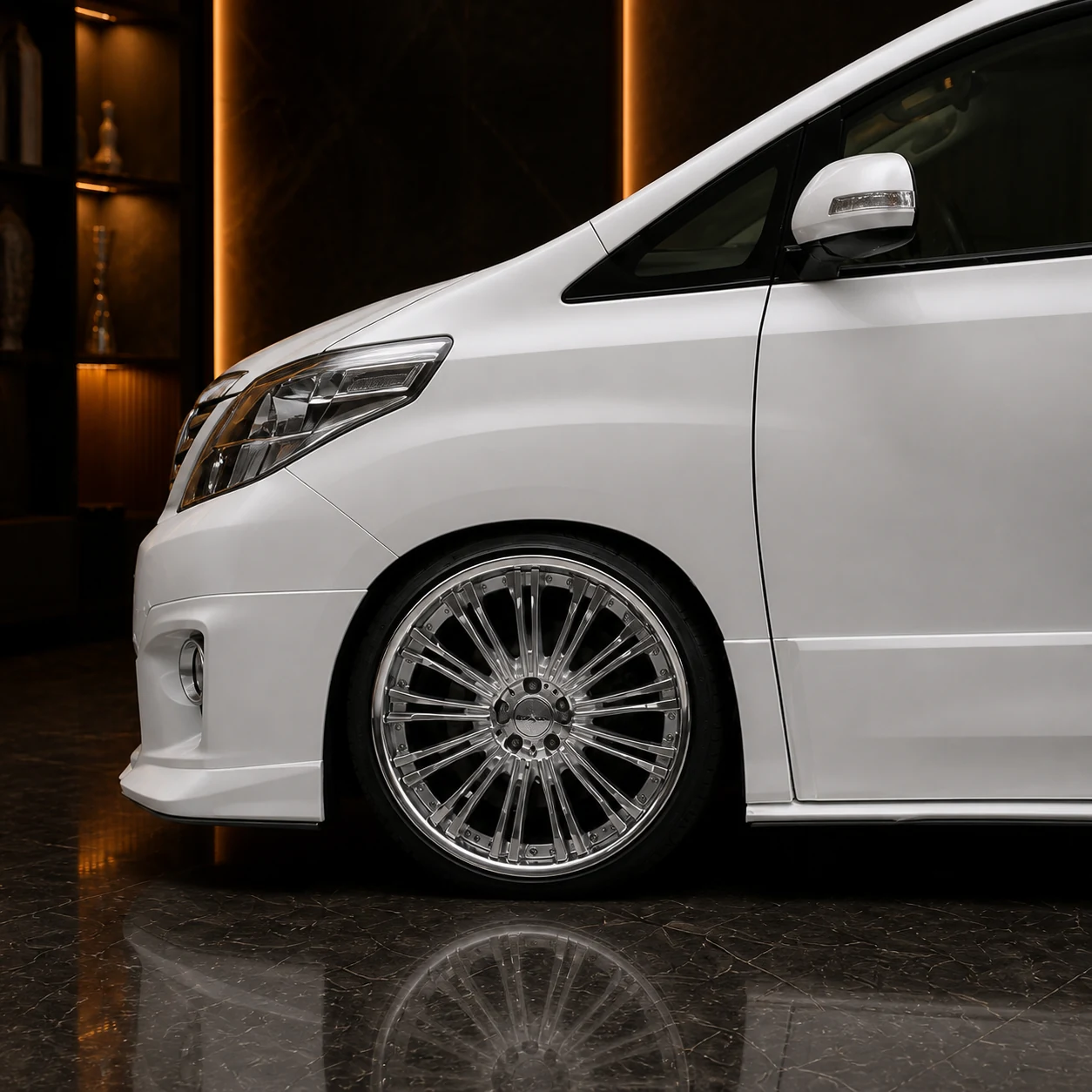 Executive Aero — Toyota Alphard 20 S/SR (2011–2015) — wheel and side detail