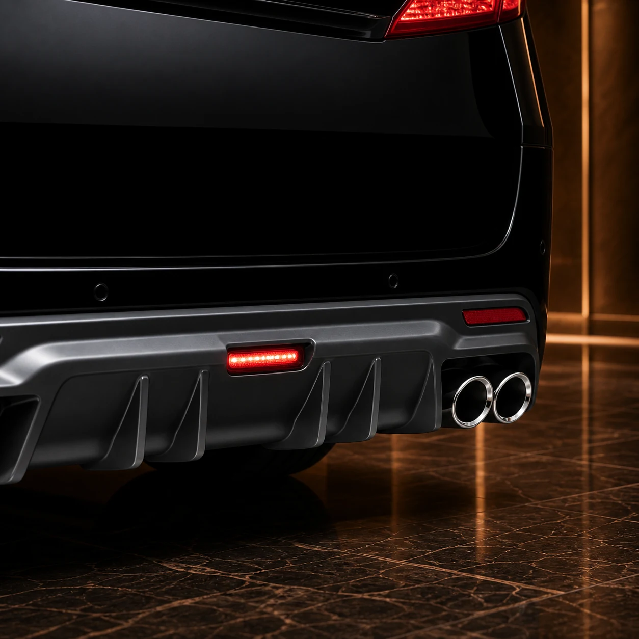 Sport Aero Black Edition FOG — Toyota Alphard 20 Pre-Facelift (2008–2011) — rear aero detail