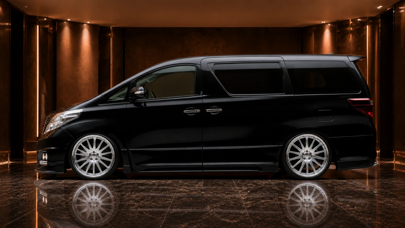 Sport Aero Black Edition FOG — Toyota Alphard 20 Pre-Facelift (2008–2011) — side profile