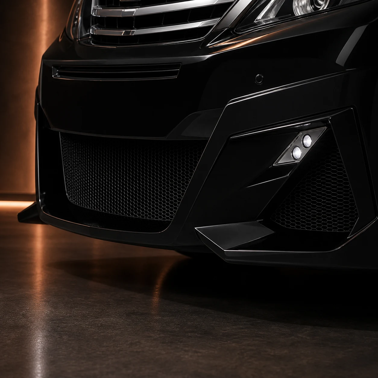 Sport Aero Black Edition Combination — Toyota Alphard 20 (2011–2015) — front aero detail