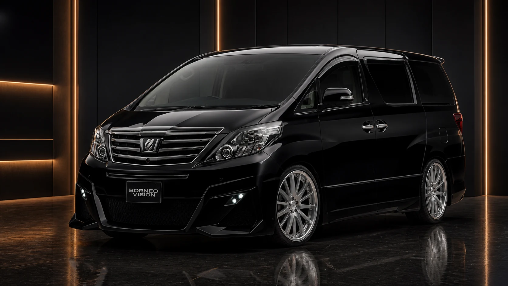 Sport Aero Black Edition — Toyota Alphard 20 Facelift (2011–2015) — front three-quarter