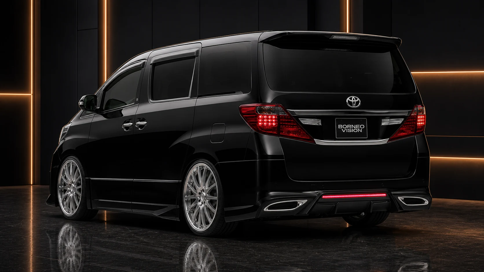 Sport Aero Black Edition — Toyota Alphard 20 Facelift (2011–2015) — rear three-quarter
