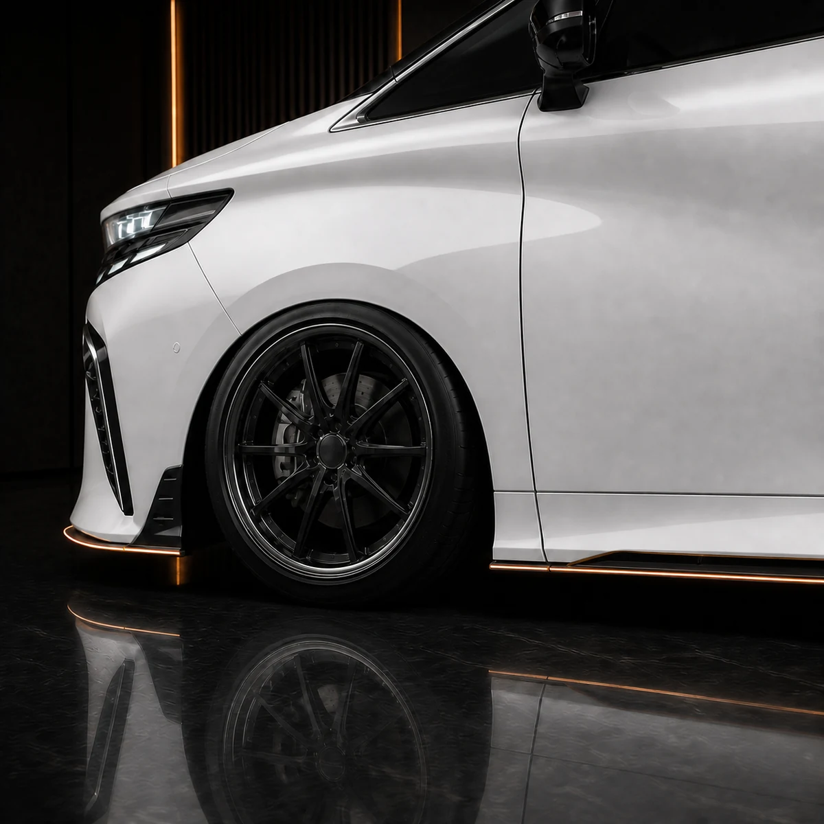 Toyota Alphard 40 Z Grade six-piece side under spoiler AI concept detail