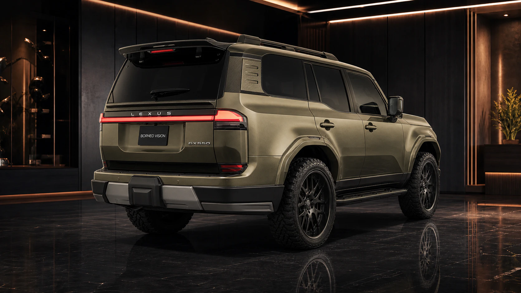 Lexus GX550 Overtrail Armor Complete rear AI concept visual