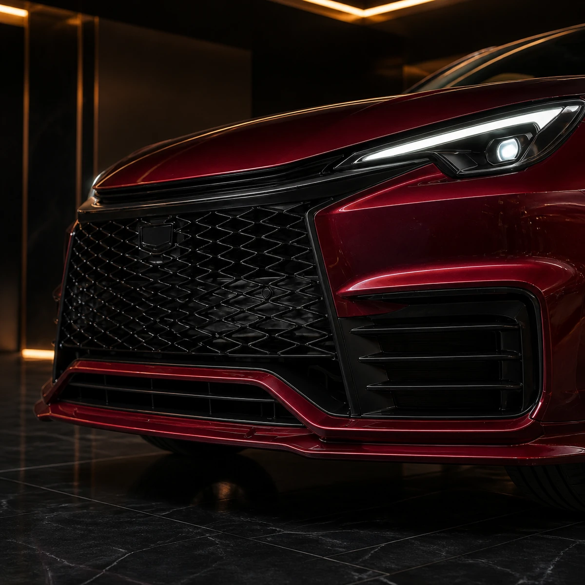 Lexus LBX Morizo RR smooth FRP front under spoiler without bumper garnish AI concept detail