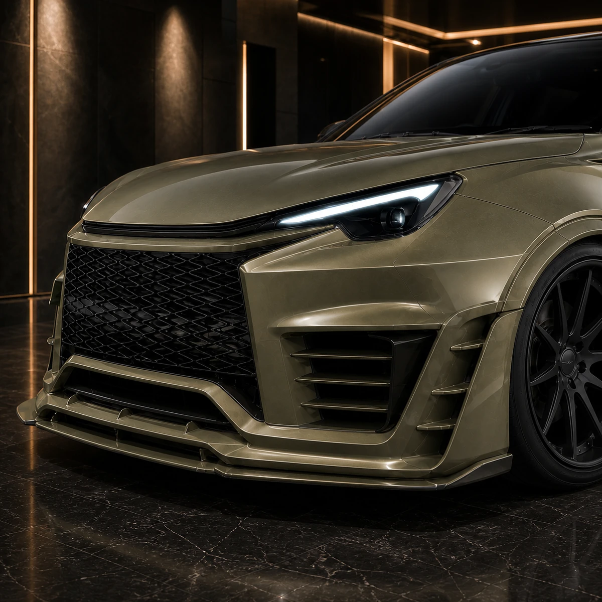 Lexus LBX Morizo RR GT body-painted front under and extend diffuser AI concept detail