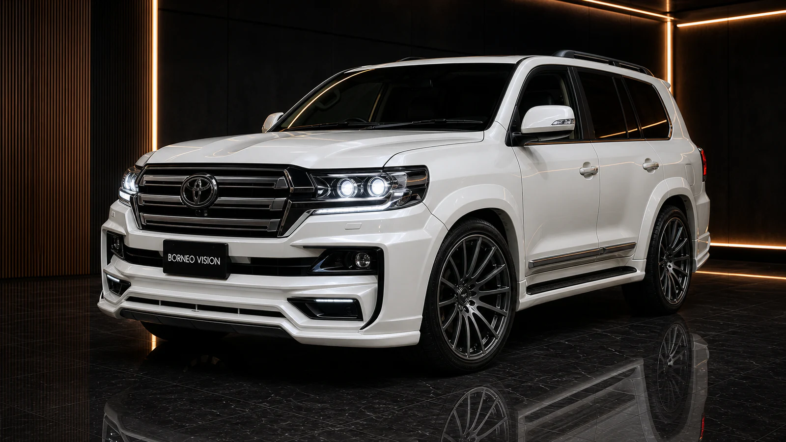 Toyota Land Cruiser 200 ZX urban wide complete front AI concept visual