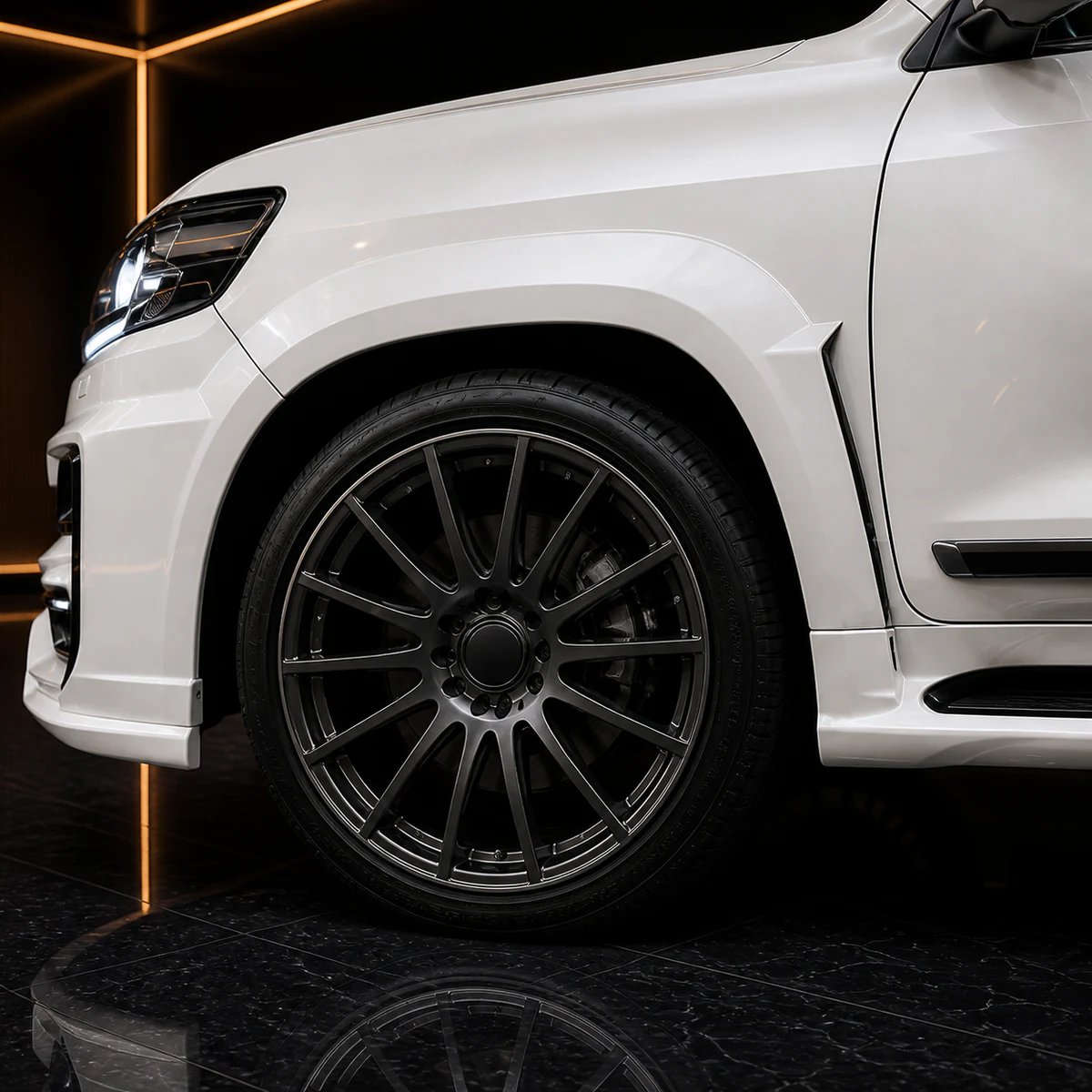 Toyota Land Cruiser 200 ZX overfender and wheel AI concept detail