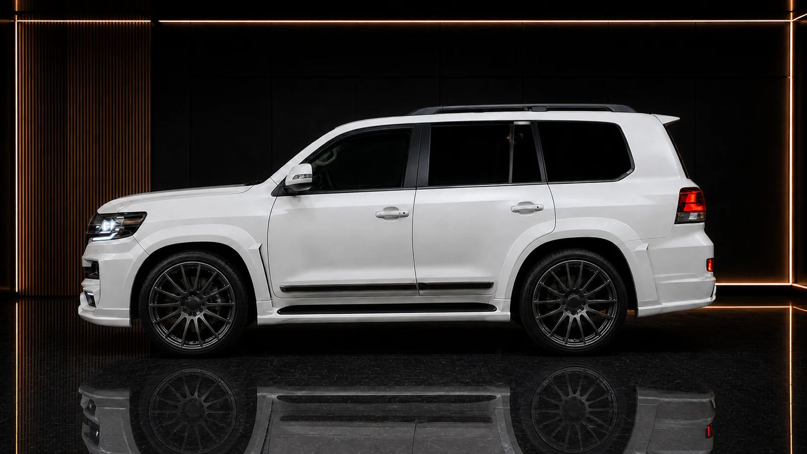 Toyota Land Cruiser 200 ZX urban wide complete side AI concept visual
