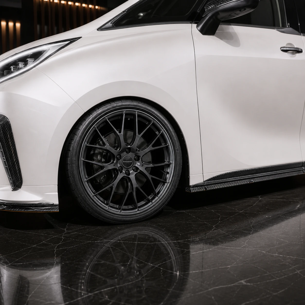 Lexus LM500h carbon side under and door garnish AI concept detail