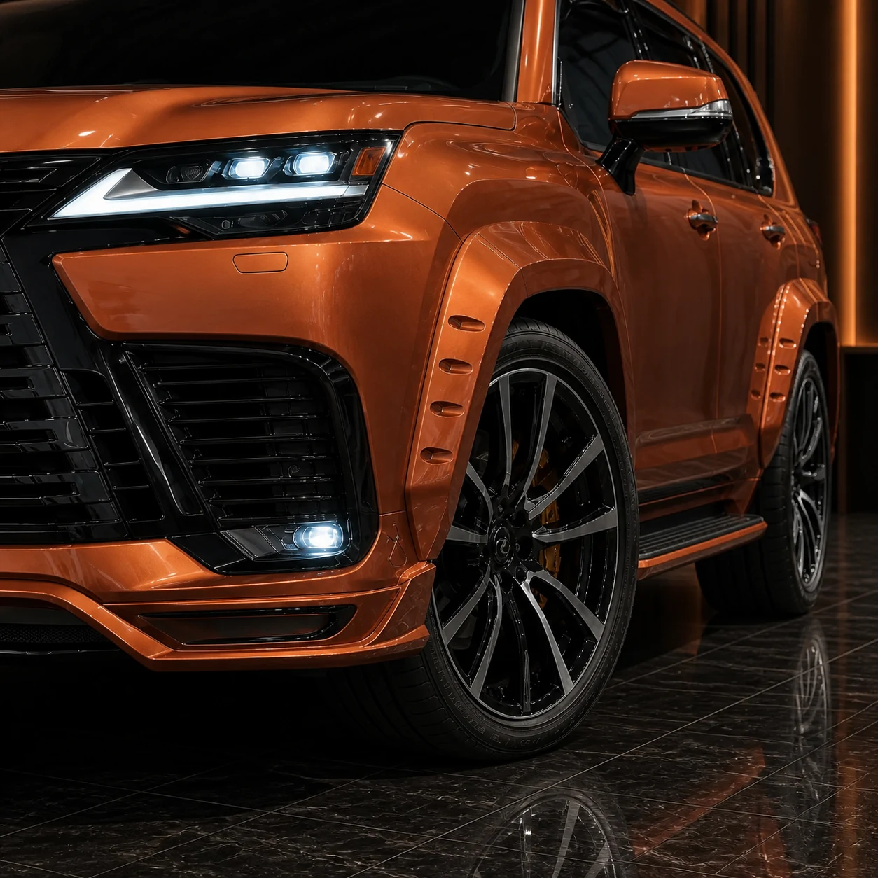 Black Label Complete Widebody +50 — Lexus LX600/700h Standard/Executive — front aero detail